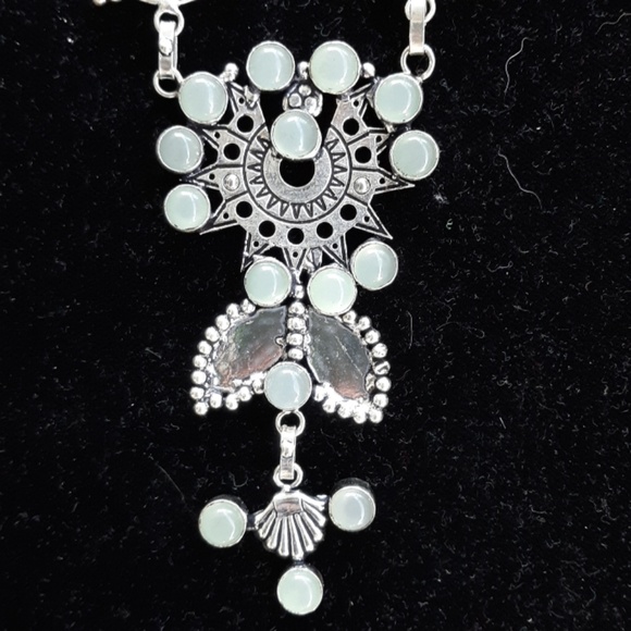 New Stunning Chalcedony 925 Silver Necklace. - Picture 2 of 6